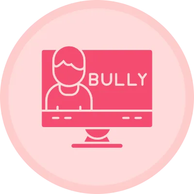 E-bullying Multicolor Circle Icon
