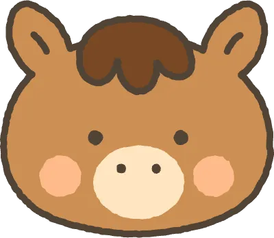 귀여운 말 얼굴 그림