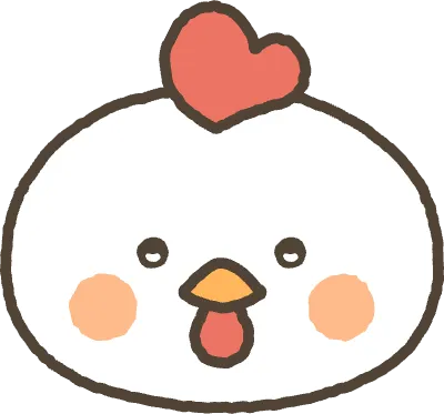 귀여운 닭 얼굴 그림