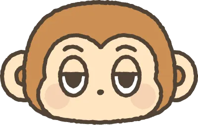 귀여운 원숭이 얼굴 그림