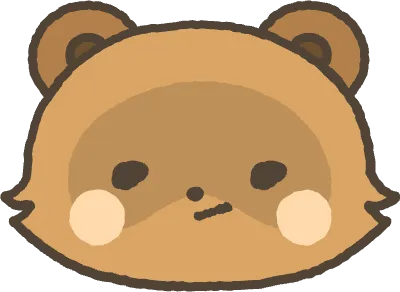 귀여운 너구리 얼굴 그림