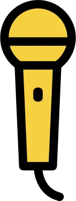 Music, simple microphone icon 'singing vocal'