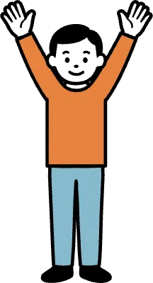 만세하고 있는 모습