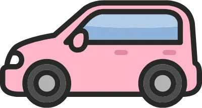 シンプルでかわいい車のイラスト