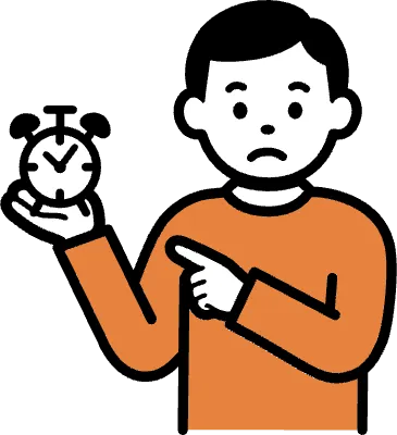 시계를 들고 있는 모습