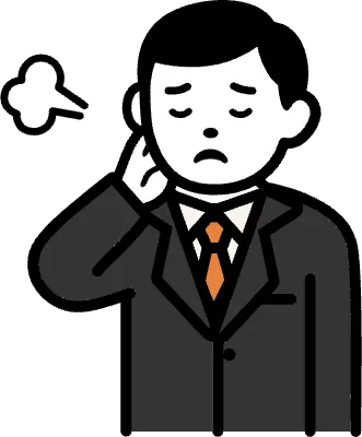 뒷목 잡고 한숨 쉬는 모습