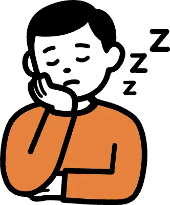 턱을 괴고 자는 모습