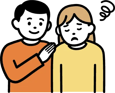 남자가 여자를 위로해주는 모습