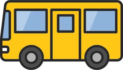 シンプルでかわいいバスのイラスト