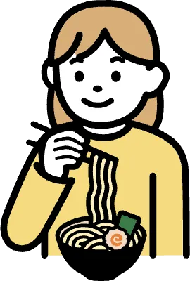 라멘 먹는 모습