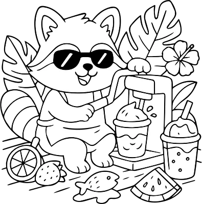 여름 슬러시 파티 색칠공부 도안