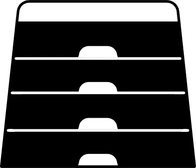 Simple line drawing icon of a jumping box