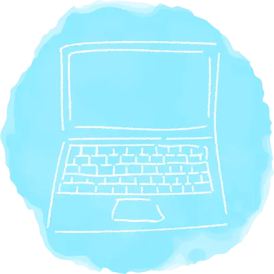 Handwritten simple icon illustration laptop