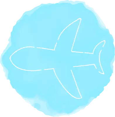 Handwritten simple icon illustration Airplane
