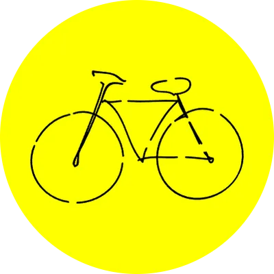 Handwritten simple icon illustration Bicycle