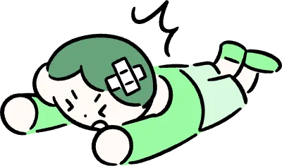 마루가족 하루짱 크게 벌러덩 넘어진 모습