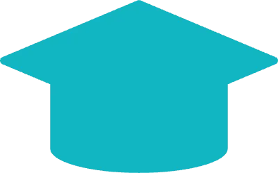 청록색 학사모 아이콘