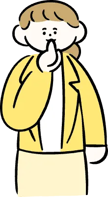 마루가족 직장인 유리씨 입에 손가락을 대고 조용히하라는 포즈를 하는 모습