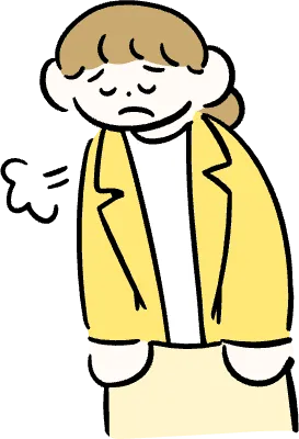 마루가족 직장인 유리씨 한숨을 크게 쉬는 모습