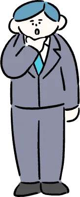 마루가족 직장인 유우씨 턱에 손을 대고 고민하는 모습