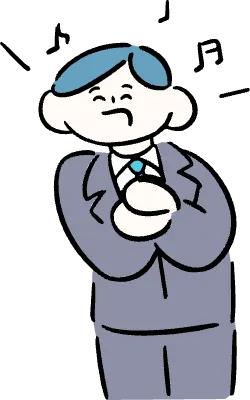 마루가족 직장인 유우씨 웃으며 노래하고 있는 모습