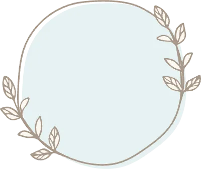 꽃 장식이 있는 비정형 테두리 프레임