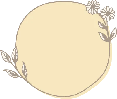 꽃 장식이 있는 비정형 테두리 프레임