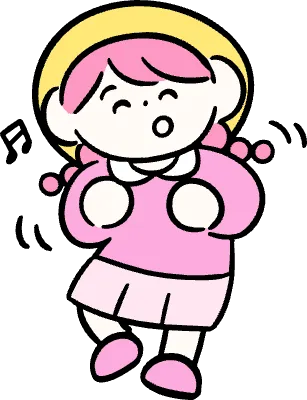 마루가족 유치원생 하나짱 신나게 춤추고 있는 모습