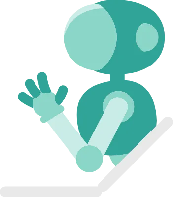 パソコンの中の人工知能のイメージイラスト