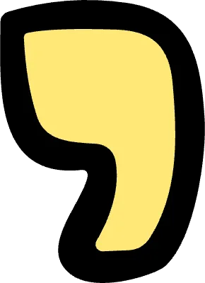 마루가족에 쓰이기 좋은 느슨한 쉼표