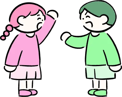 마루가족 하나짱 웃으며 서로 대화하고 있는 모습