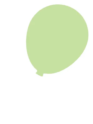 귀여운 파스텔 톤 장식 일러스트 풍선