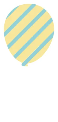 귀여운 파스텔 톤 장식 일러스트 풍선