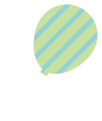 귀여운 파스텔 톤 장식 일러스트 풍선