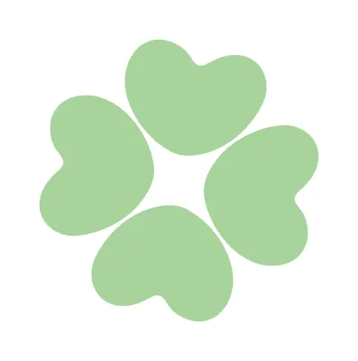 귀여운 파스텔 톤 장식 클로버 일러스트