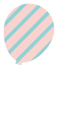 귀여운 파스텔 톤 장식 일러스트 풍선