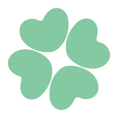 귀여운 파스텔 톤 장식 클로버 일러스트