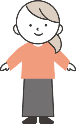 手を広げている若い女性