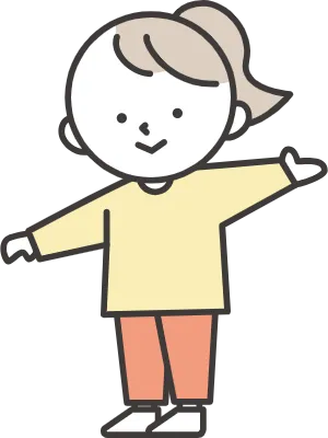 手を広げる女の子