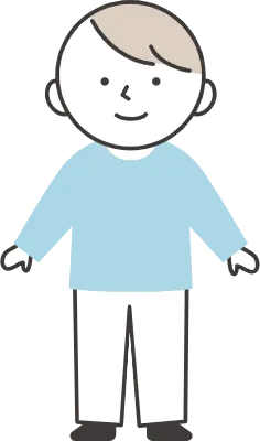 両手を広げる若い男性