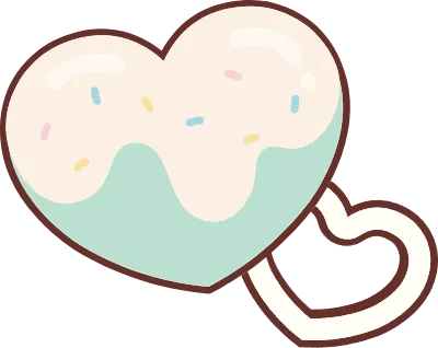 화이트 초코 하트 장식