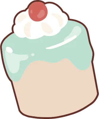 귀여운 조각 케이크 장식