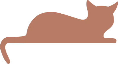 돌담위에누워있는고양이실루엣