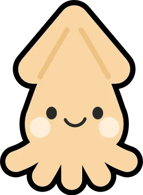 바다생물 오징어 아웃라인 