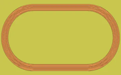 Simple illustration of track and field track '400m'