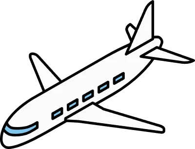 Vehicle icons, simple and cute isometric line drawing icons of airplanes