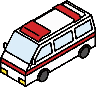Isometric line art of a rotary with bus stop, parked bus and taxi in minimal urban cityscape