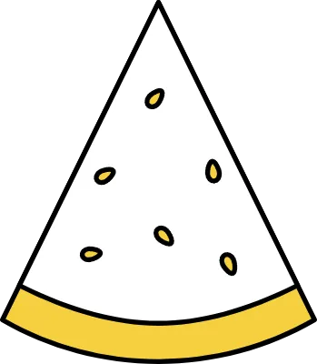  line art illustration of sliced watermelon, simple summer fruit icon