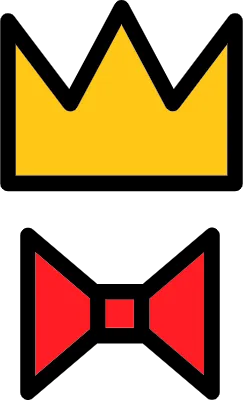 王冠とリボンのアイコン
