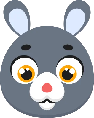 회색 쥐 얼굴 캐릭터 벡터 일러스트